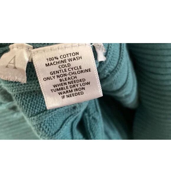 Ann Taylor Loft Green V-Neck Sweater X-Large - Picture 4 of 4